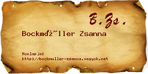 Bockmüller Zsanna névjegykártya